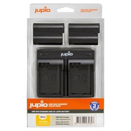 Jupio Value Pack: 2x Battery EN-EL15C 2100mAh + USB Dual Charger