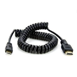 Atomos coiled mini HDMI full HDMI cable 30-45cm