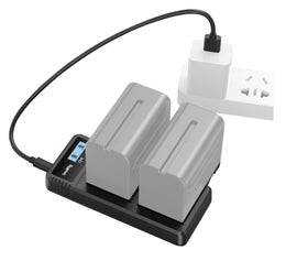 SmallRig 4086 -tuplalaturi NP-F970 akuille