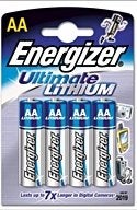 Energizer Ultimate lithium AA-paristo, 3000mAh, 4 kpl