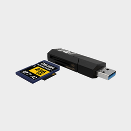 Delkin SD & MicroSD A2 (USB 3.1) muistikortinlukija