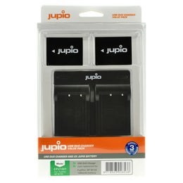 Jupio Value Pack: 2x NP-W126S 1260mAh + USB Dual Charger