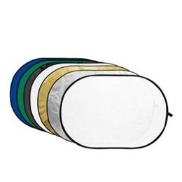 Godox 7-in-1 kulta, hopea, musta, valkoinen, diffuusio, sininen, vihre&auml;-heijastin - 120x180cm