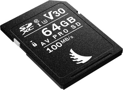 Angelbird SD AV PRO SDXC, SD 6.1, UHS-I, R100/W52 (V30) 64GB -muistikortti