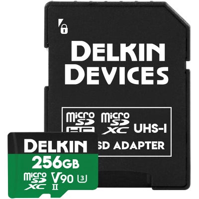 OUTLET Delkin microSD Power 2000x UHS-II (V90) R300/W250 256GB -muistikortti