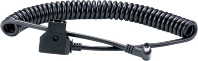 Atomos D-Tap to DC Locked connector Barrel Coiled Cable for Battery Eliminator and all Recorders