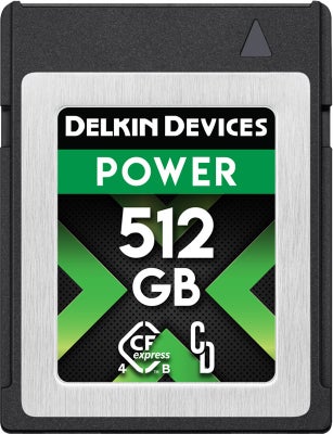 Delkin CFexpress Power R3650/W3240/SW820 (4.0) 512GB Type B -muistikortti