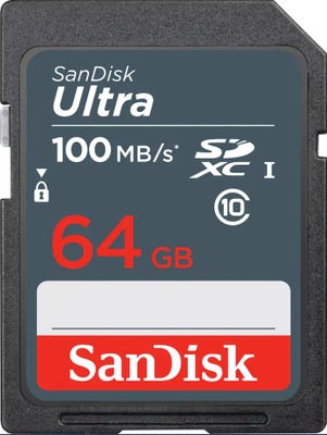 Sandisk Ultra SDXC UHS-I 64gb 100/MB/s -muistikortti