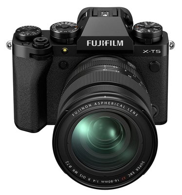 Fujifilm X-T5 -kamera + 16-80mm F4 OIS WR, musta