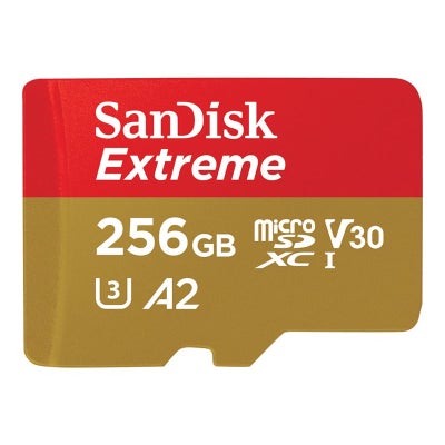 Sandisk 256GB Extreme 190Mb/s MicroSDXC UHS-I A2 C10 V30 U3 -muistikortti